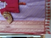 Picture of Elegant Lavender banarasi saree Pink Floral paithani Blouse