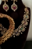 Picture of Navratan cz set with bangles 