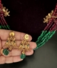 Picture of Green beads set with side pendants 