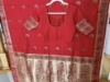 Picture of Crimson Red Banarasi Silk Saree with Rich Meenakari Zari Pallu and Stitched Blouse S