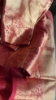 Picture of Exquisite Soft Gold & Champaine  Pink Brocade Pattu Silk Saree with Red border with Matching tissue Blouse