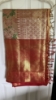 Picture of Exquisite Soft Gold & Champaine  Pink Brocade Pattu Silk Saree with Red border with Matching tissue Blouse