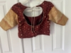 Picture of New vintage pink Banarasi silk Saree with matching maroon and gold blouse