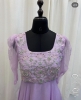 Picture of Lilac Gorgette high low Pattern Dress with Handwork