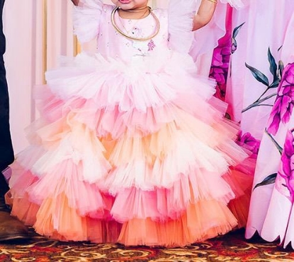 Picture of designer samta and shruthi flamingo frock 1y
