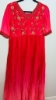 Picture of Pl726 Dual Shaded Peach chinnon Long Frock with Maggam yoke