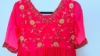 Picture of Pl726 Dual Shaded Peach chinnon Long Frock with Maggam yoke
