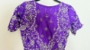 Picture of PL732 Purple Chinnon saree with cutdana work