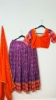 Picture of PL734 Orange and yellow crushed lehenga