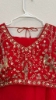Picture of PL748 Red space silk saree with all over work blouse 