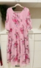 Picture of Pastel Floral Pleated Midi Dress And Soft Pink Tiered Floral Midi Dress