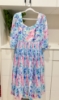 Picture of Pastel Floral Pleated Midi Dress And Soft Pink Tiered Floral Midi Dress