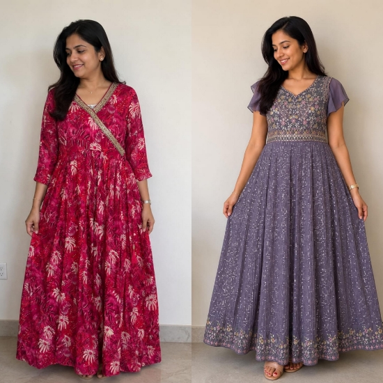 Picture of Floor Length Anarkali combo 
