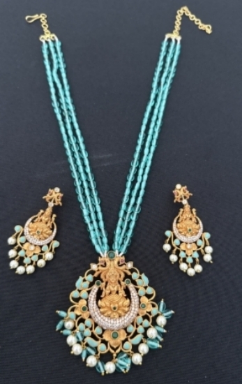 Picture of Turquoise Beads Haram Set