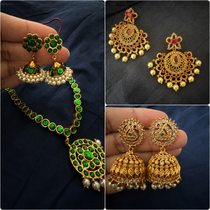Picture of Necklace and jumkhas combo