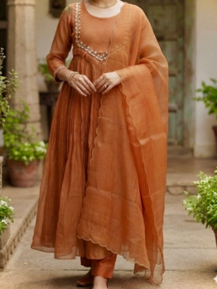 Picture of Brand new pure mul Chanderi 3 piece suit