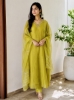 Picture of Never worn pure Mul chanderi heavy work 3 piece set