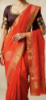 Picture of Real Tanjavur painted blouse with kolam print muslin saree 