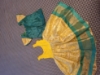 Picture of Little muffet Floral girl lehenga set and benaras pattu langa combo