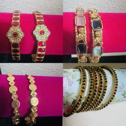Picture of Size 2.4 --- 4 types of bangles 
