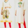 Picture of Combo : Onam Kasavu Hand Painted Kurthi 2 pc 