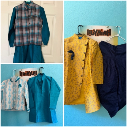 Picture of 3 combo sets of boys ethnic Wear Size 14