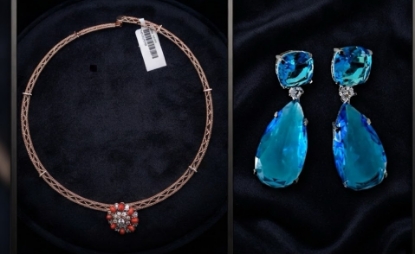 Picture of Cocktail earrings and xuping hasli with pendant 