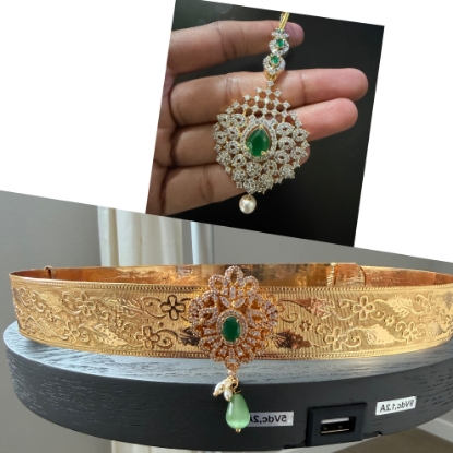 Picture of Gold-Plated Vaddanam And Maang Tikka