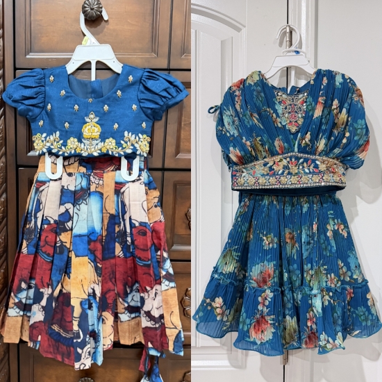 Picture of Pichwai lehenga and frock combo 1-2Y