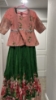 Picture of Green floral Lehanga with peach blouse