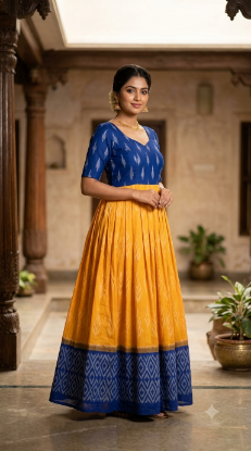 Picture of Brand new double ikkat cotton dress
