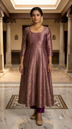 Picture of Trending Benarasi meenakari style top with bottom