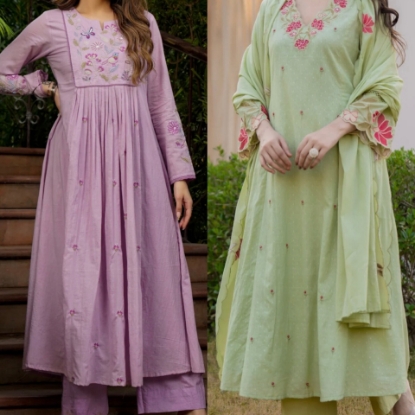 Picture of Mul cotton kurtha Sets combo