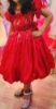 Picture of Wine Red Gown with Handcrafted Rose Embellishment 4-5y