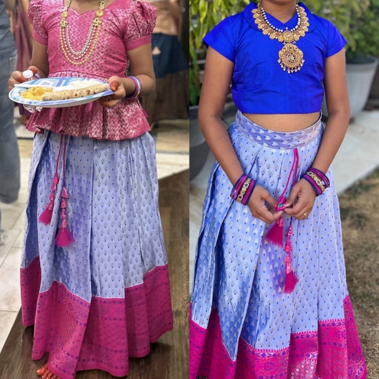 Picture of Benaras Lehenga with 2 blouses 8 - 10Y