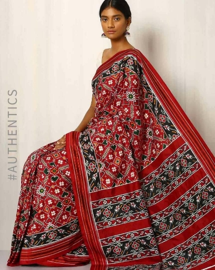 Picture of Double Ikat Pochampally Saree