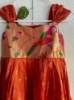 Picture of Brand new never worn Paithani frock with colorful parrot work on  yoke part