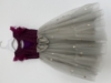Picture of Gray and mejantha pink full length frock 