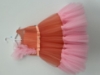 Picture of Orange and pink party wear frock for 3-4Y old with ruffles