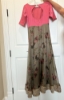 Picture of Grey/pink floral organza dress