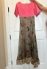 Picture of Grey/pink floral organza dress