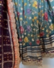 Picture of Sea green and violet half saree