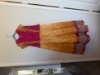 Picture of Tissue yellow and pink lehanga 7-9Y