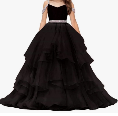 Picture of Black party wear frock 8-10Y