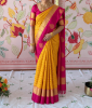 Picture of Yellow pure kanchi pattu saree