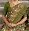 Picture of Green tussar silk saree