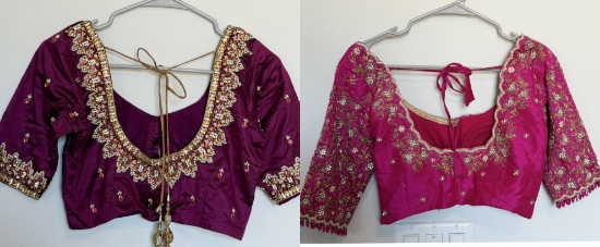 Picture of Rani pink and violet blouses combo
