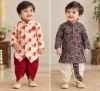 Picture of Partywear kurtha patiyala set and cotton kurta with pancha 1Y