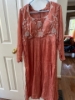 Picture of Rust orange chiffon anarkali for Size L