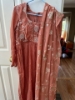 Picture of Rust orange chiffon anarkali for Size L
